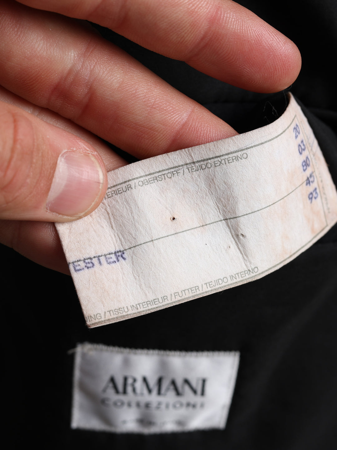 Armani Collezioni Overcoat Black Men's L - detail 6