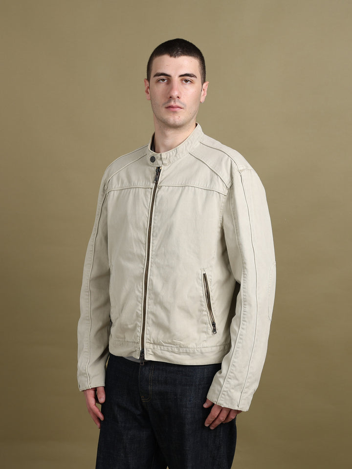Armani Exchange Racer Jacket Beige Men's XL - styled