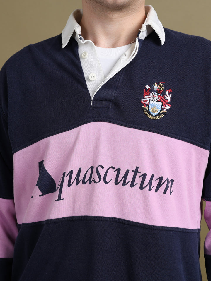 Aquascutum Rugby Shirt Navy Men's L - detail 2