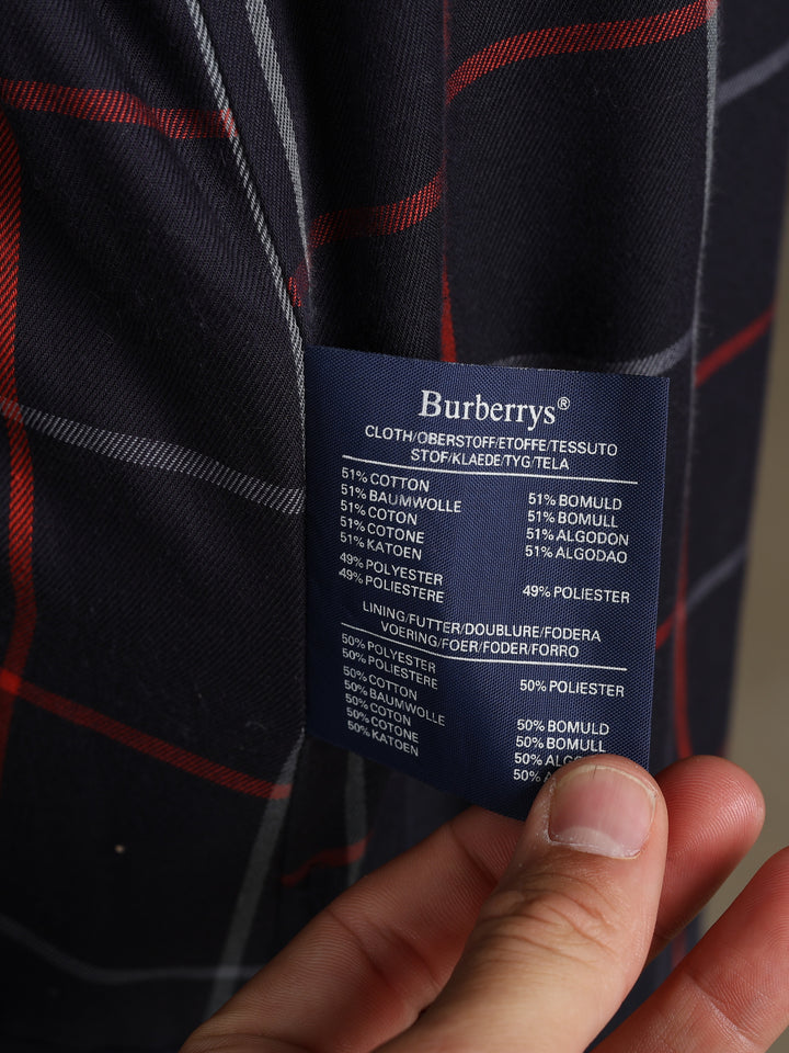 Burberry's Double Breasted Trench Coat Navy Men's XL - detail 6