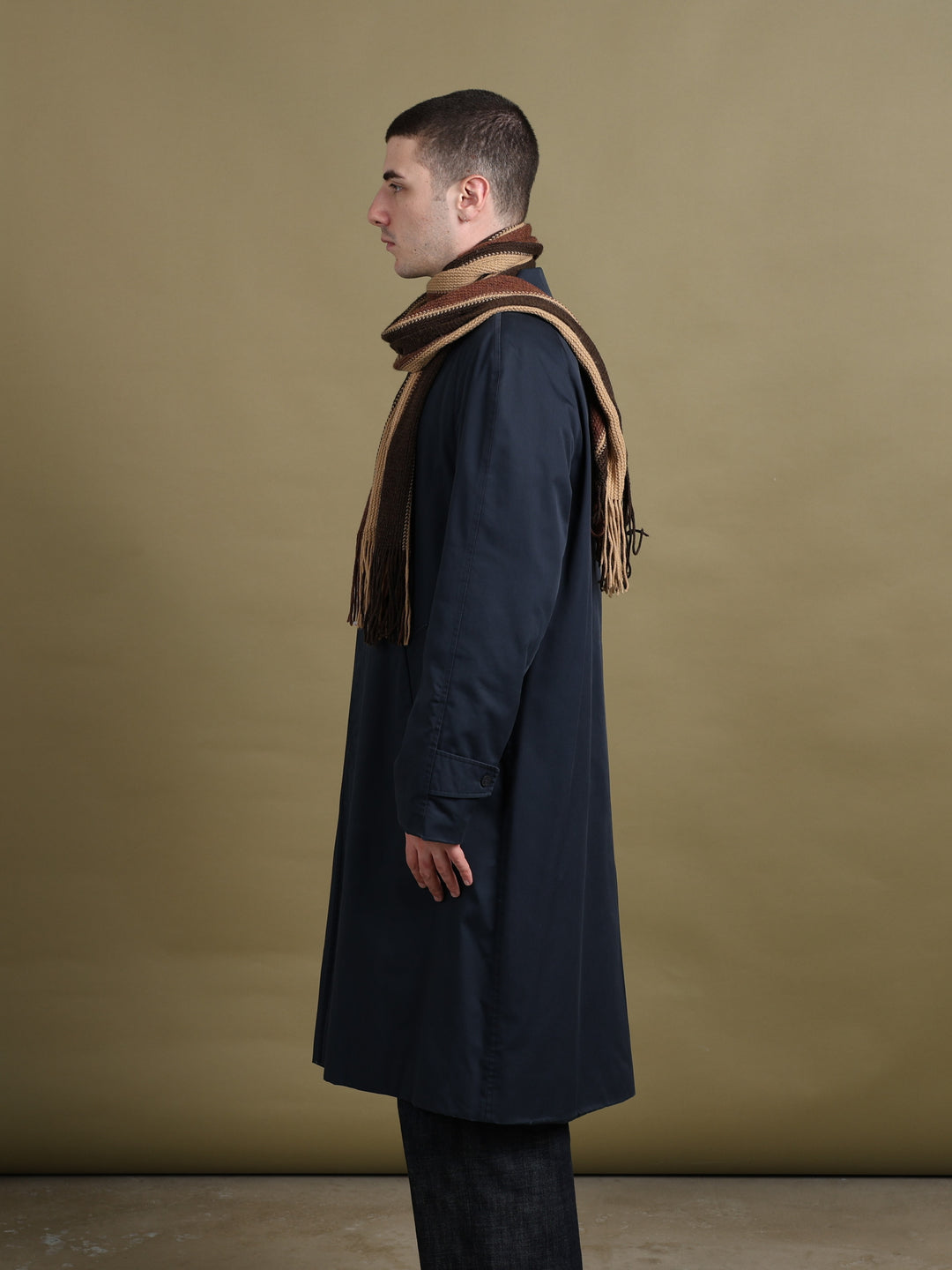 Aquascutum Trench Coat Navy Men's L - detail 1