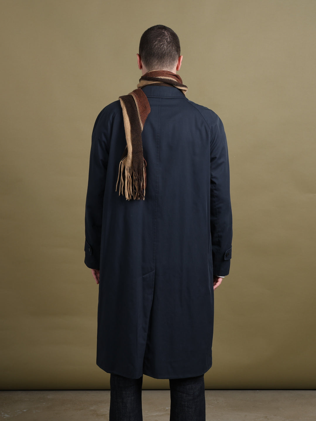 Aquascutum Trench Coat Navy Men's L - detail 2