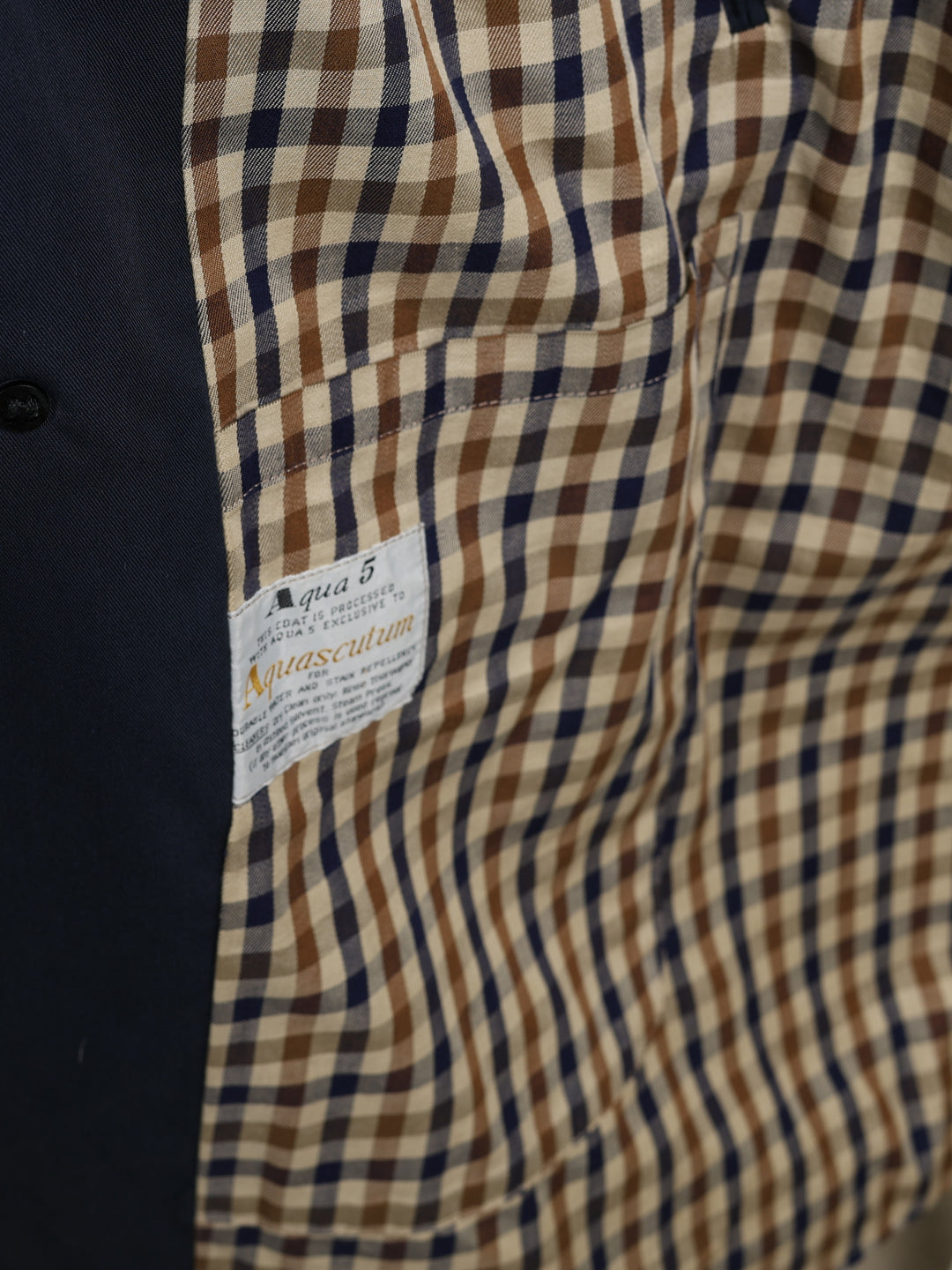Aquascutum Trench Coat Navy Men's L - detail 4