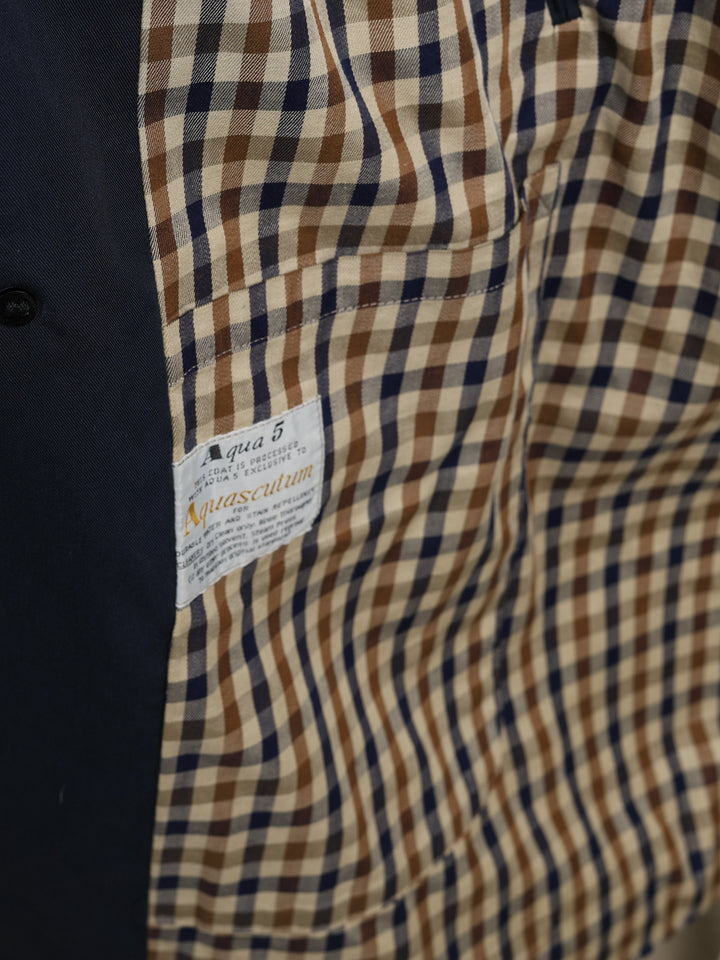Aquascutum Trench Coat Navy Men's L - detail 4