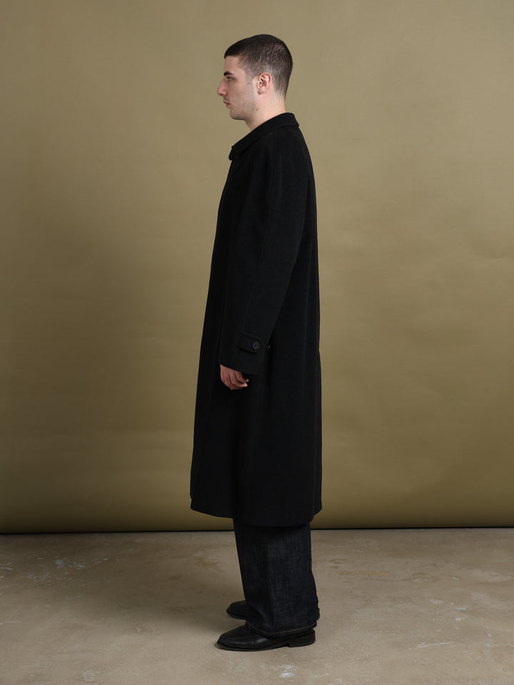 Giorgio Armani Overcoat Black Men's XL - fabric detail