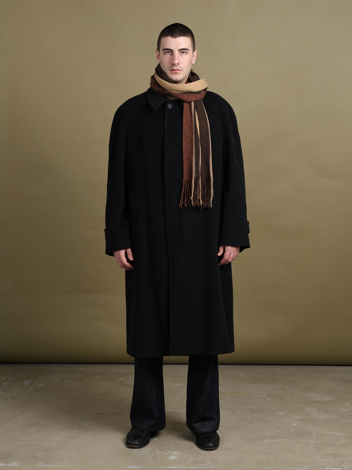Giorgio Armani Overcoat Black Men's XL - styled