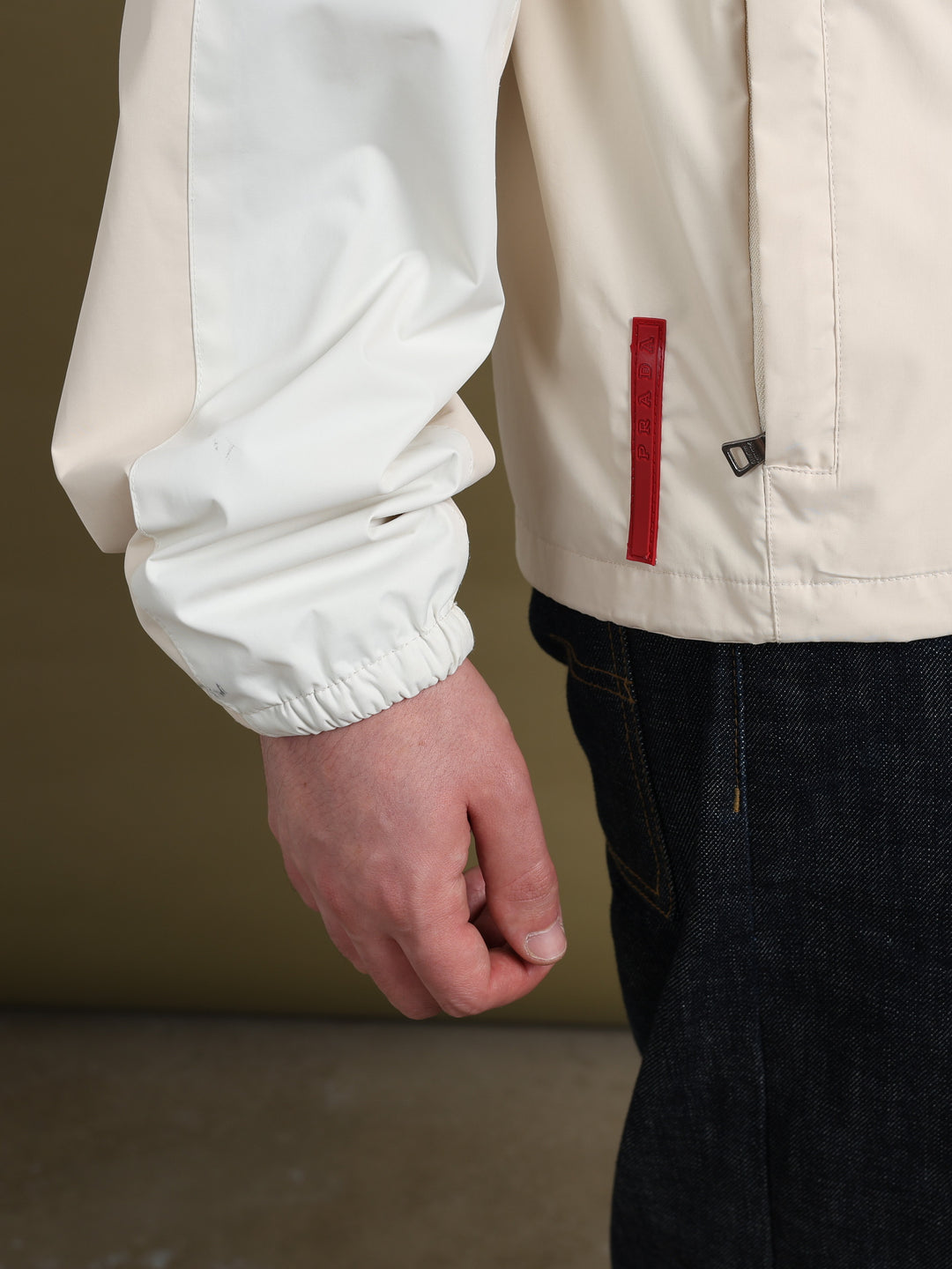 Prada Windbreaker Cream Men's L - detail 4