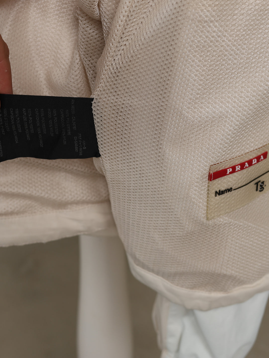 Prada Windbreaker Cream Men's L - detail 5