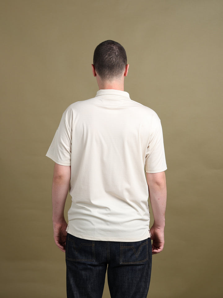 Prada Asymmetric Button Polo Beige Men's L - fabric detail