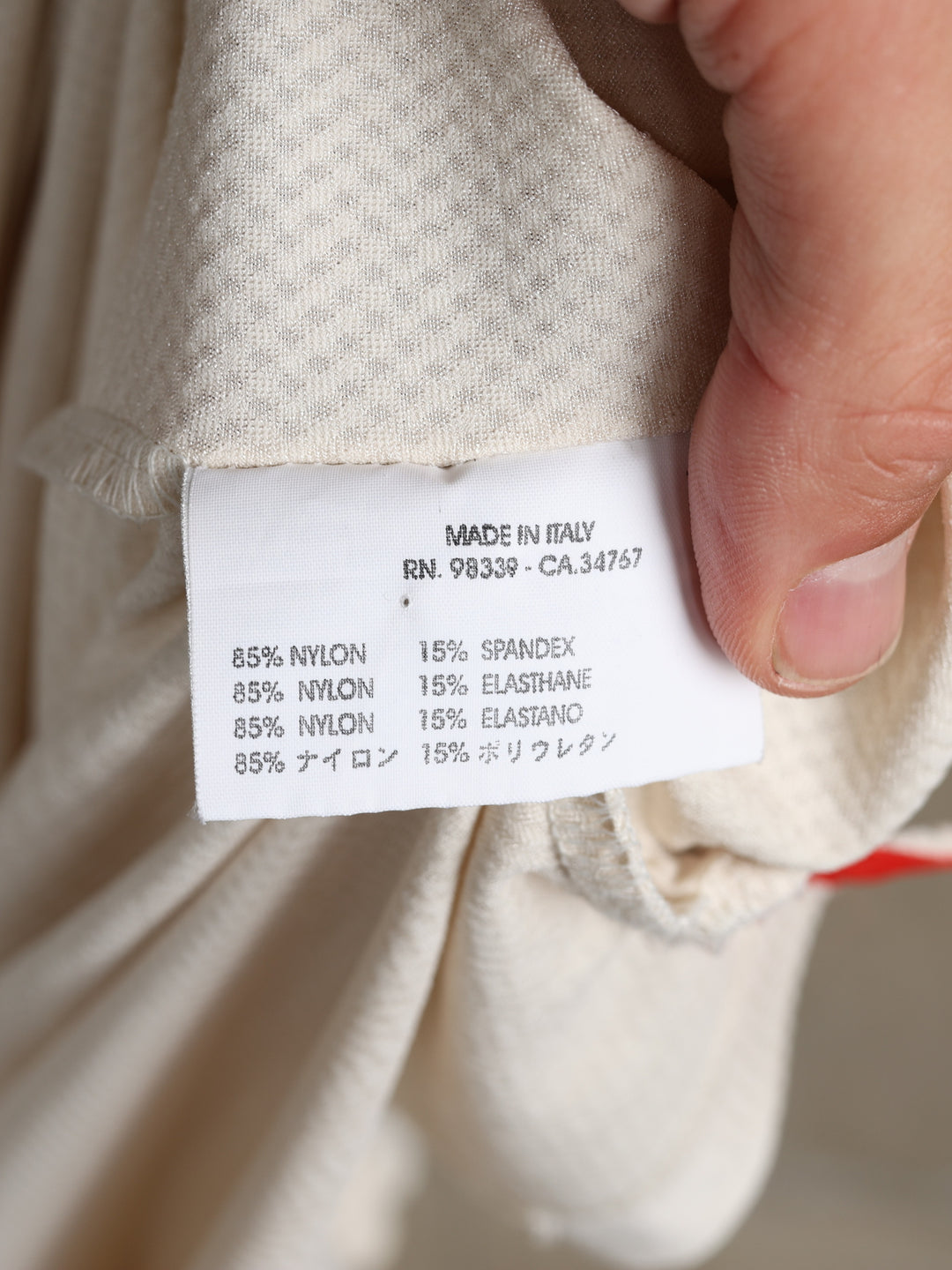 Prada Asymmetric Button Polo Beige Men's L - detail 4