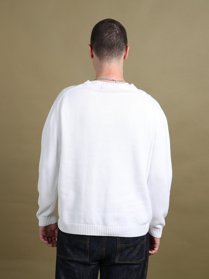 Yves Saint Laurent Heavy Knit Jumper White Men's L - detail 1