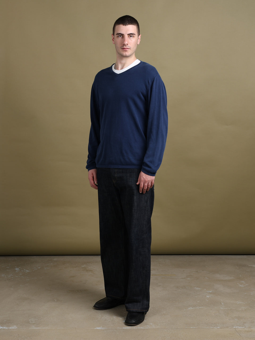 Iceberg V-Neck Jumper Blue Men's XL - front