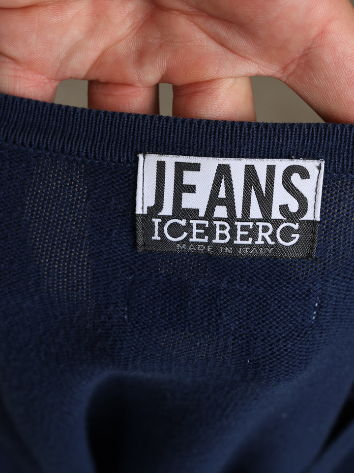 Iceberg V-Neck Jumper Blue Men's XL - detail 1