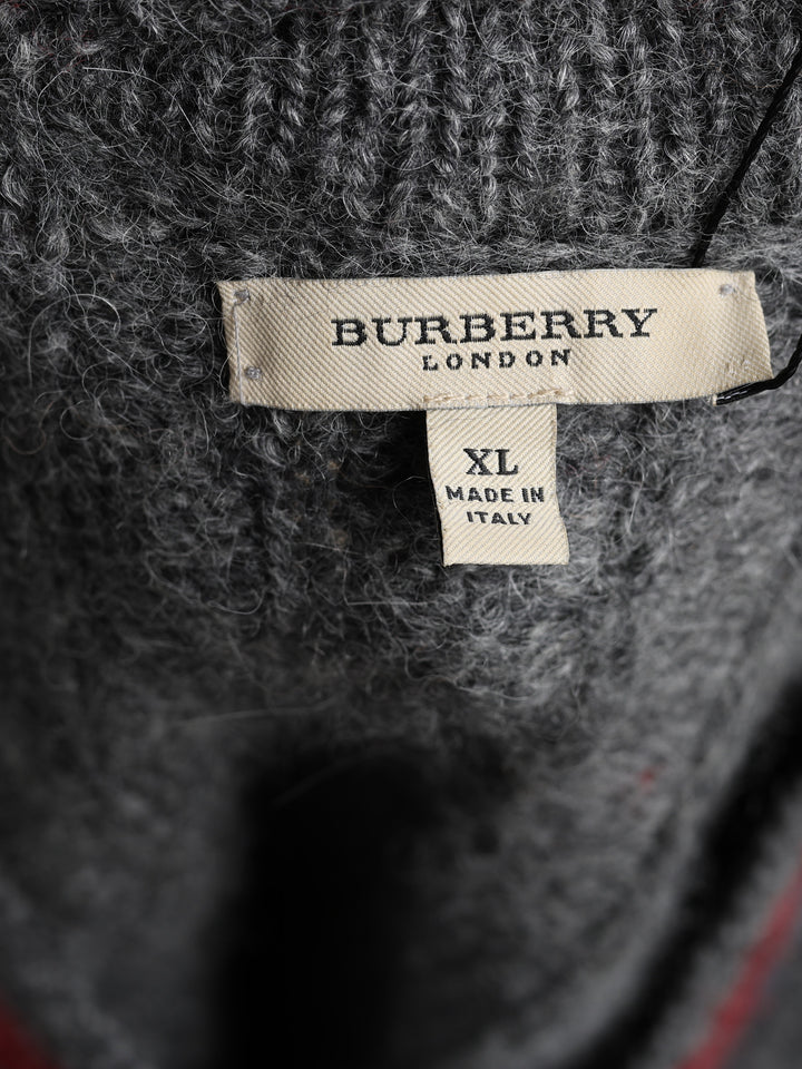 Burberry V-Neck Jumper Grey Men's XL - detail 2