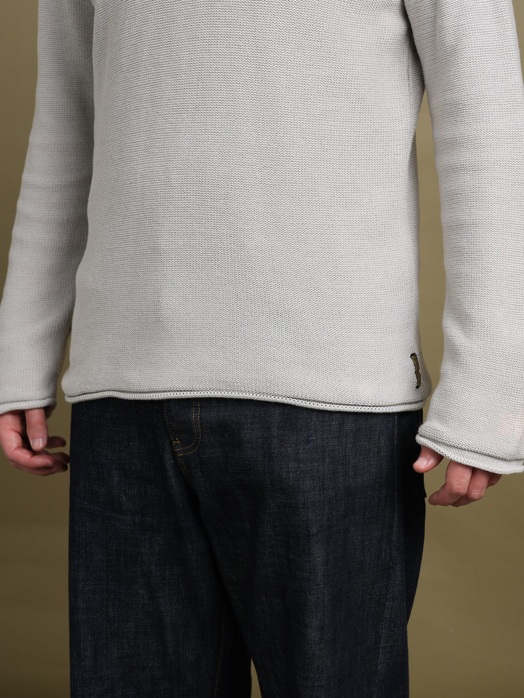 Armani Jeans Fisherman Neck Jumper Beige Men's XL - detail 3