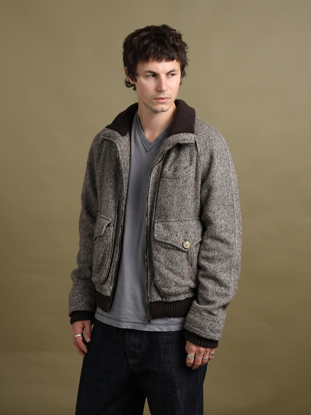 Dolce & Gabbana Bomber Jacket Grey Men's L - back