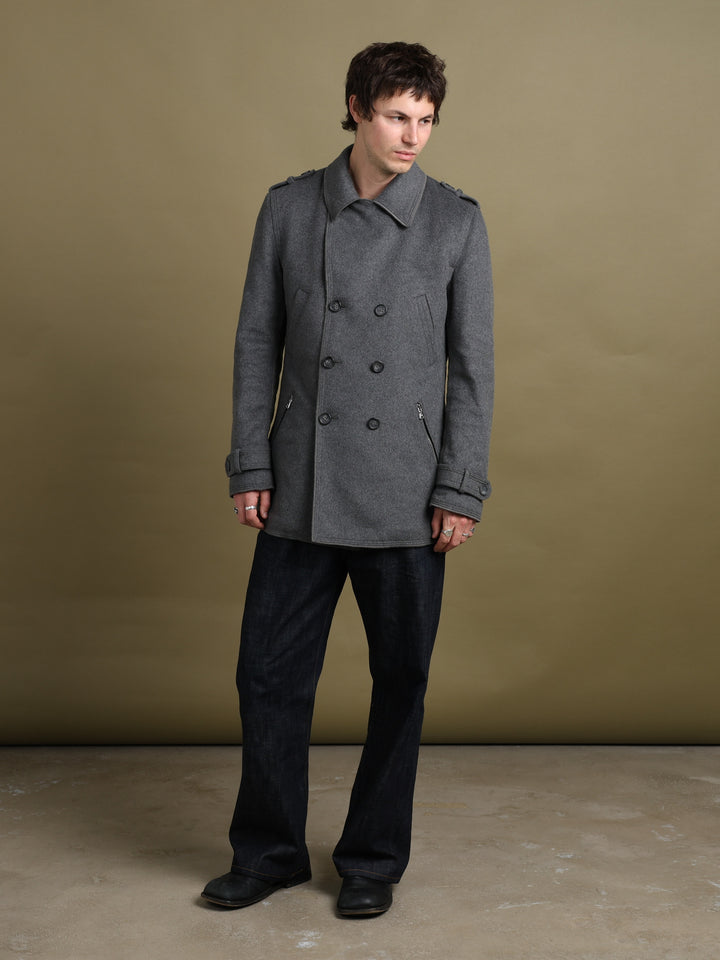 Dolce & Gabbana Peacoat Grey Men's M - fabric detail