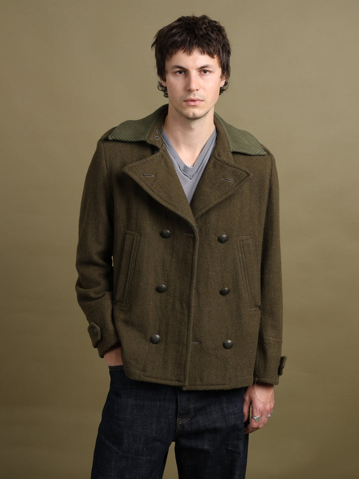 Dolce & Gabbana Peacoat Khaki Men's M - fabric detail