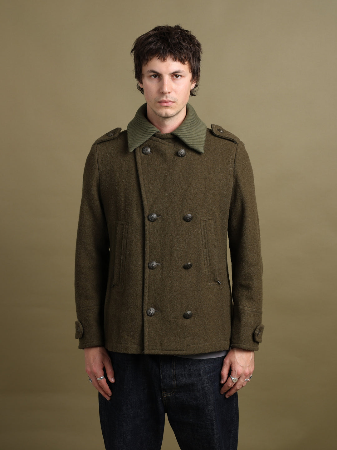 Dolce & Gabbana Peacoat Khaki Men's M - styled