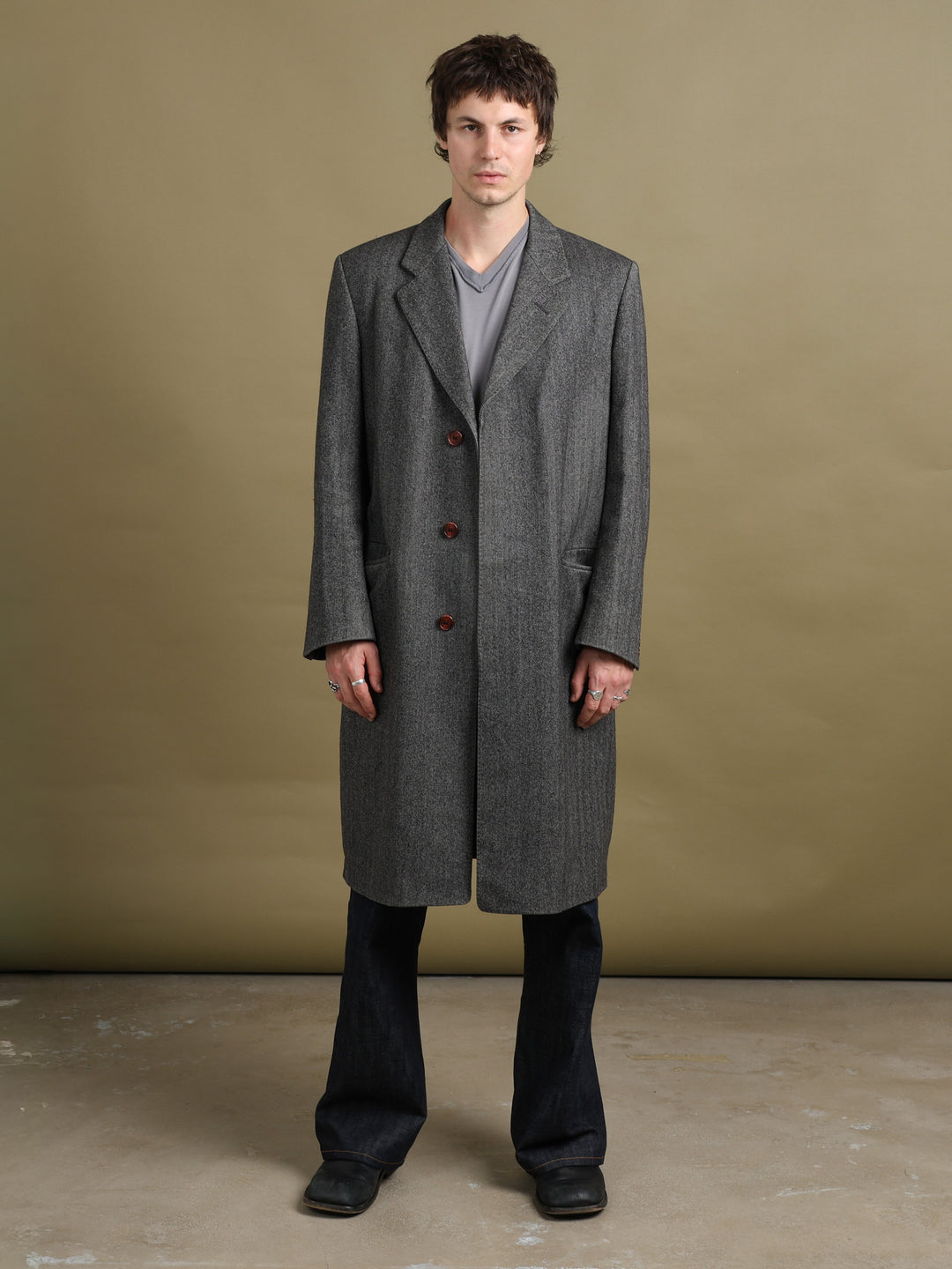 Christian Dior Overcoat Grey Men's M - front