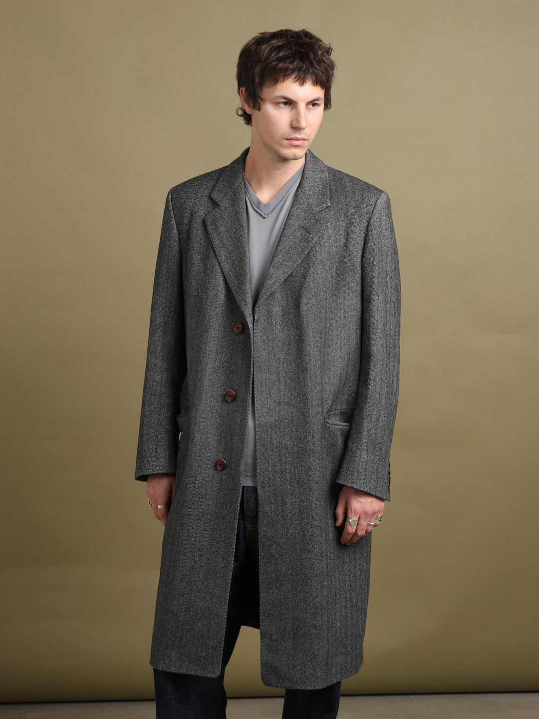 Christian Dior Overcoat Grey Men's M - back