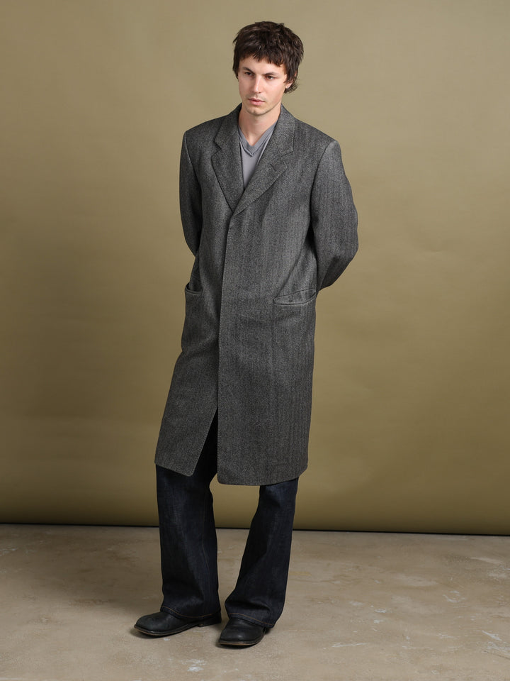 Christian Dior Overcoat Grey Men's M - fabric detail