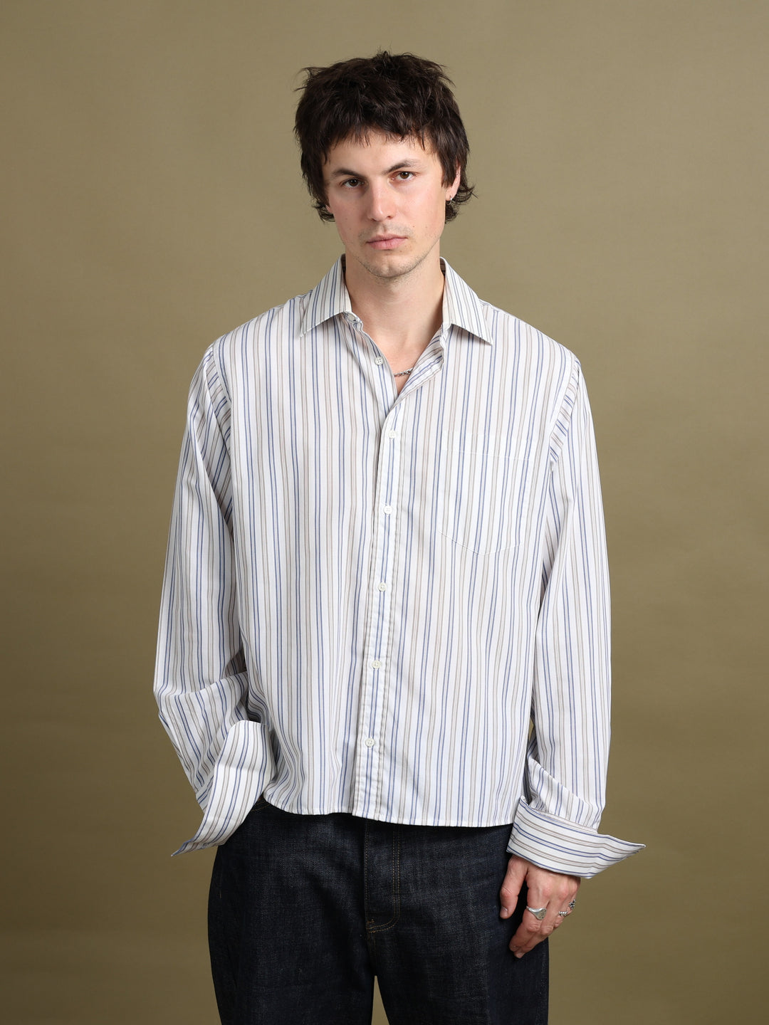Christian Dior Dress Shirt White Men's L - front
