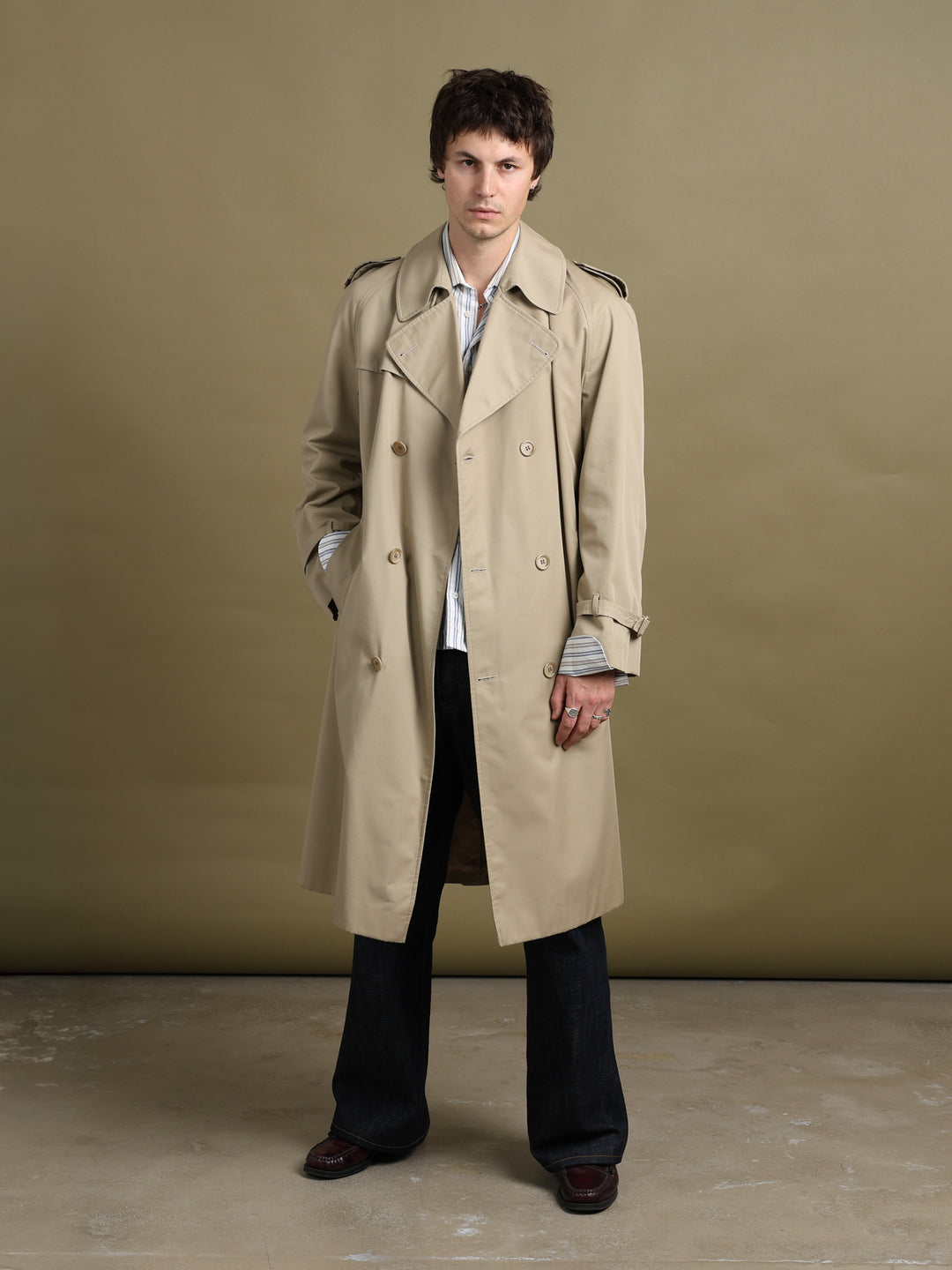 Christian Dior Trench Coat Beige Men's M - front