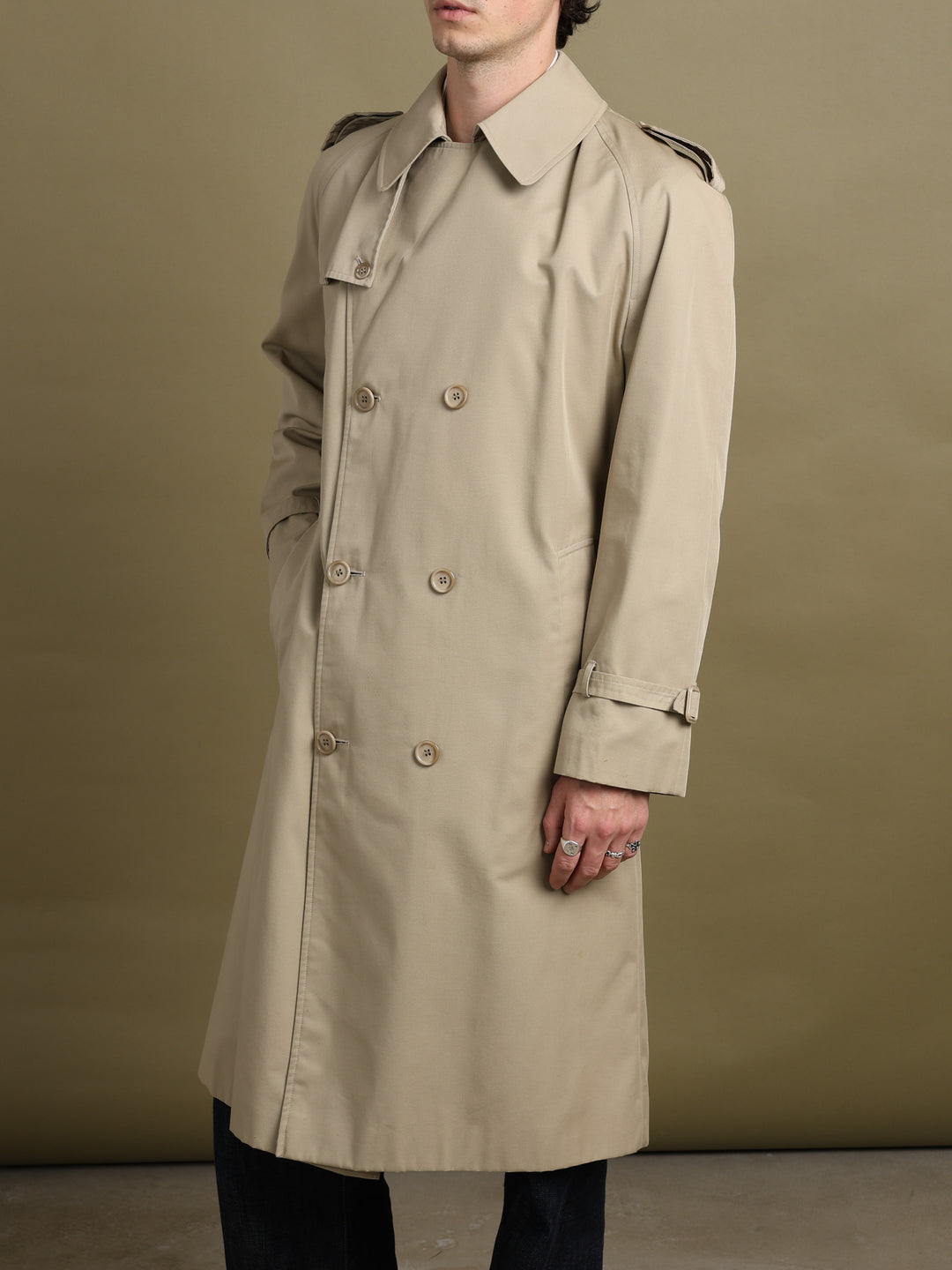 Christian Dior Trench Coat Beige Men's M - fabric detail