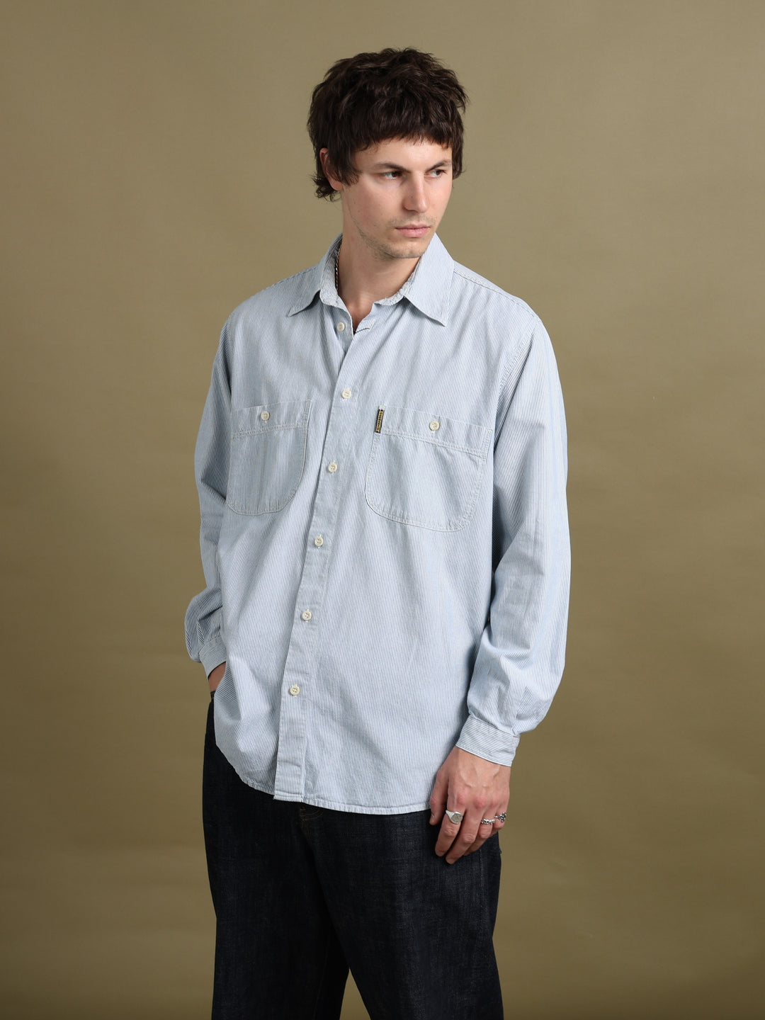 Armani Jeans Oxford Shirt White Men's L - front