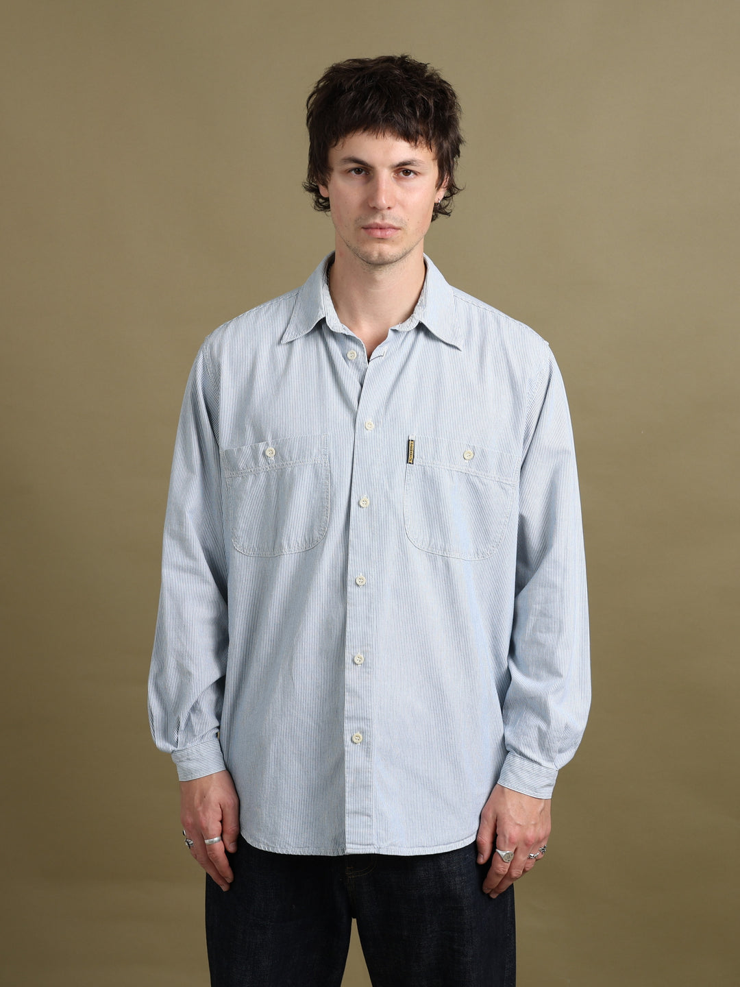 Armani Jeans Oxford Shirt White Men's L - back