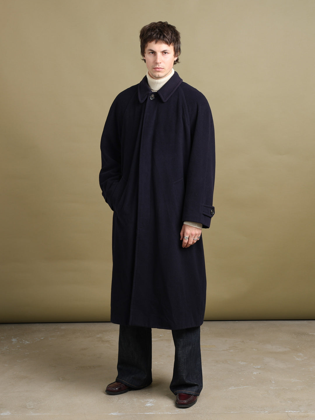 Hugo Boss Overcoat Navy Men's L - front