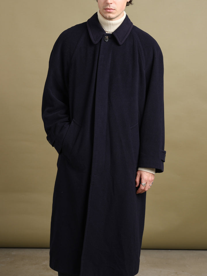 Hugo Boss Overcoat Navy Men's L - fabric detail