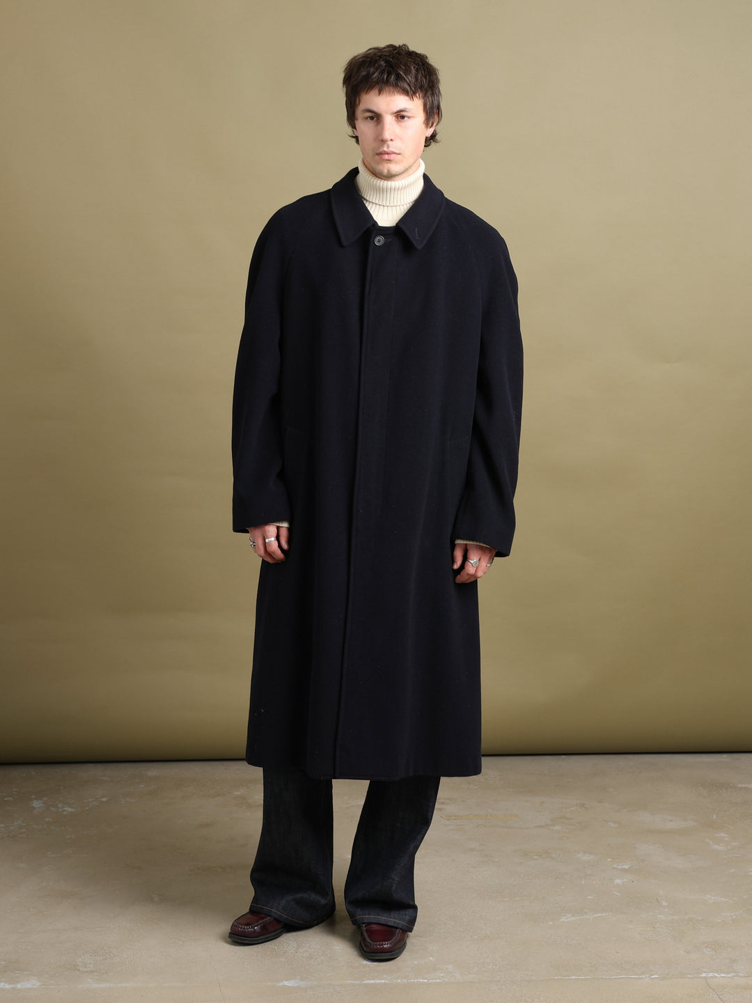 Giorgio Armani Overcoat Navy Men's XL - detail 1