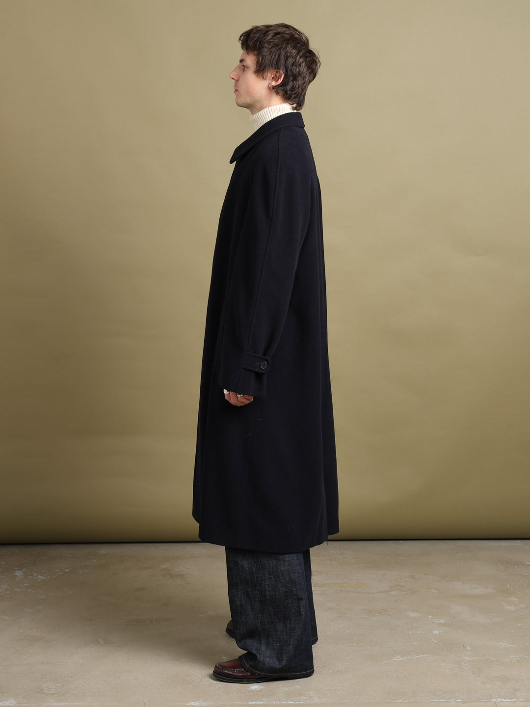 Giorgio Armani Overcoat Navy Men's XL - detail 2