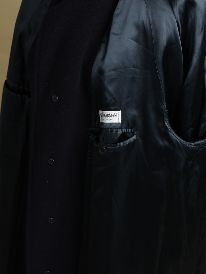 Giorgio Armani Overcoat Navy Men's XL - detail 5