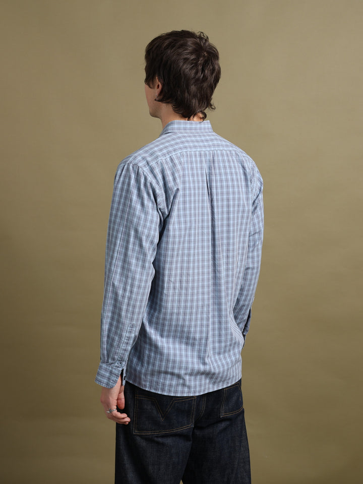 Thomas Burberry Check Shirt Blue Men's L - detail 1