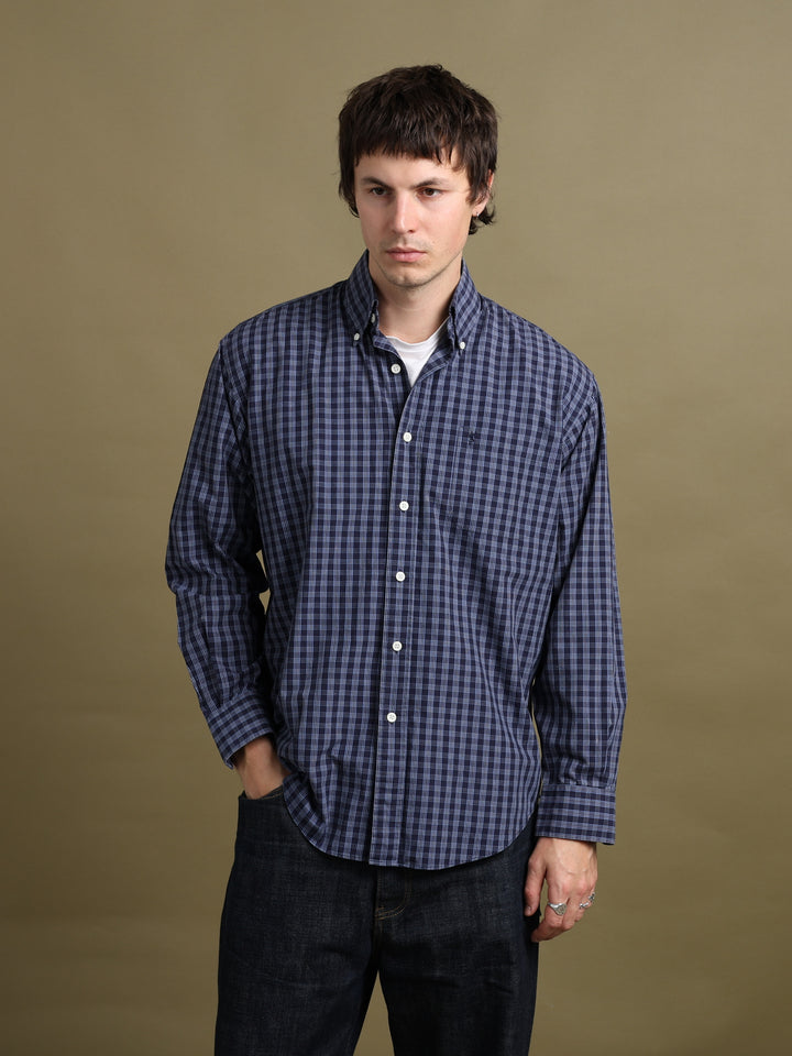 Yves Saint Laurent Check Shirt Navy Men's M - back