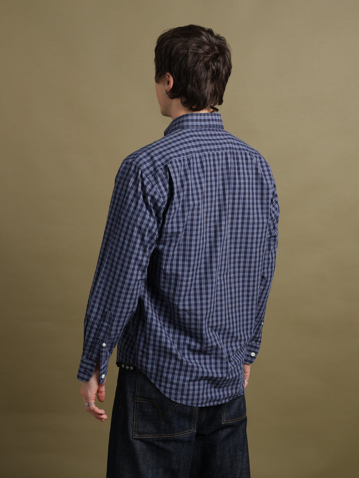 Yves Saint Laurent Check Shirt Navy Men's M - styled