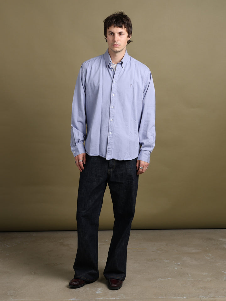 Yves Saint Laurent Oxford Shirt Lilac Men's L - back