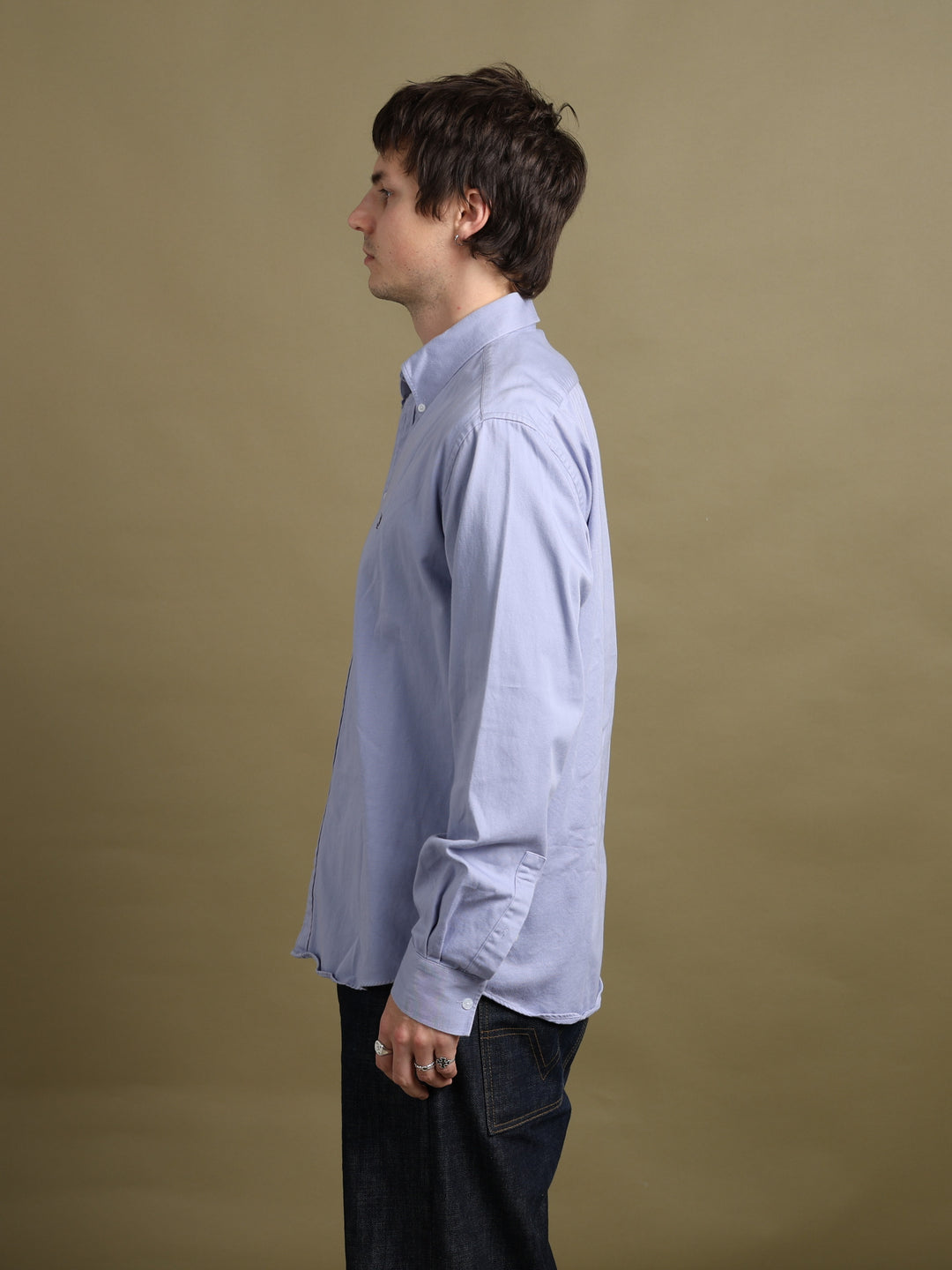 Yves Saint Laurent Oxford Shirt Lilac Men's L - styled