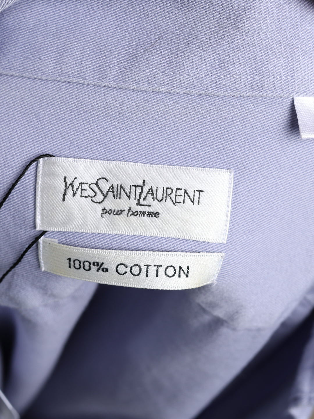 Yves Saint Laurent Oxford Shirt Lilac Men's L - detail 2