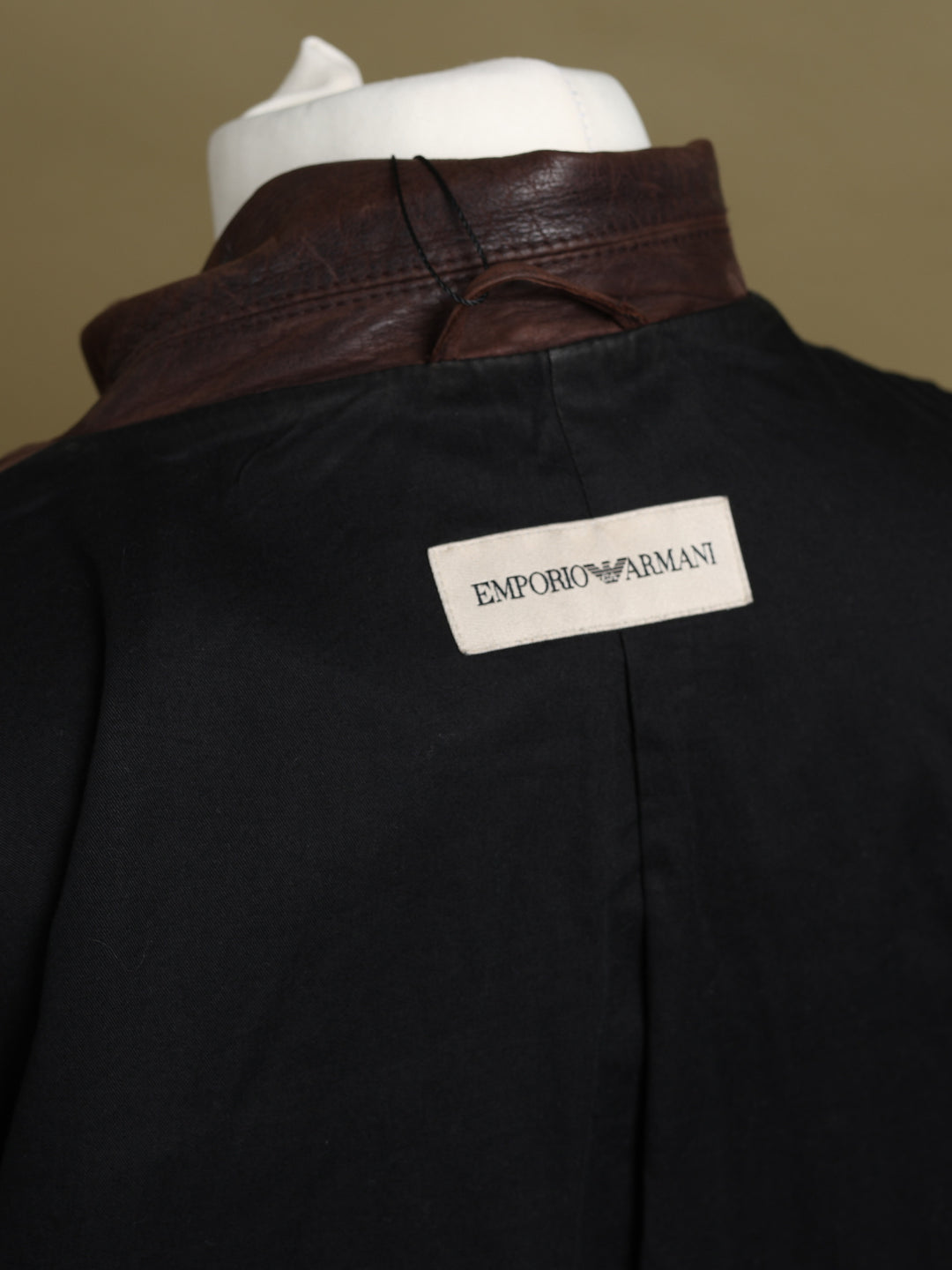 Emporio Armani Leather Jacket Brown Men's XL - detail 4