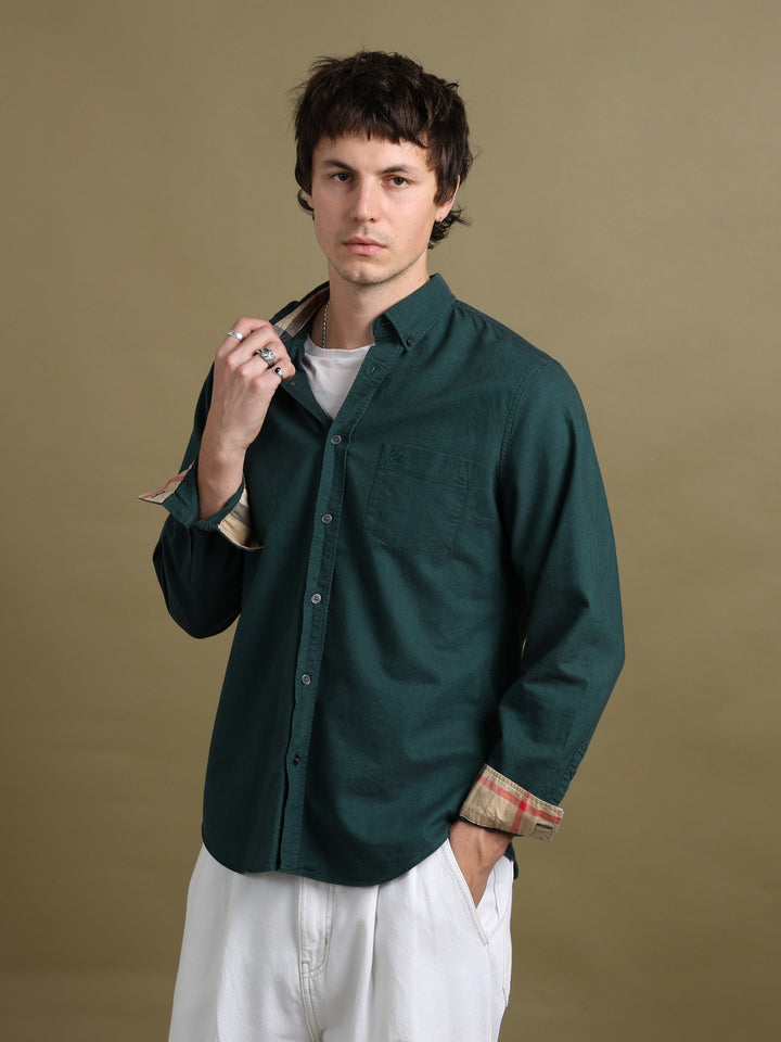 Burberry Brit Shirt Green Men's L - front