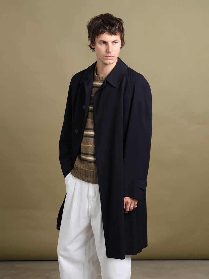 Burberry's Overcoat Navy Men's L - fabric detail