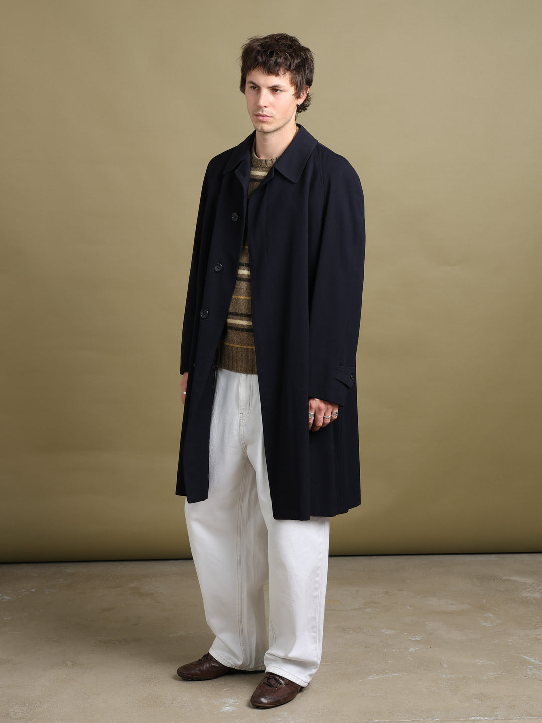 Burberry's Overcoat Navy Men's L - styled