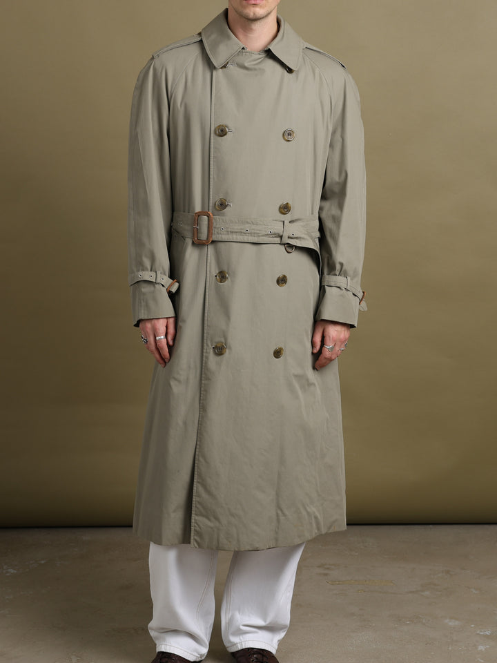 Aquascutum Trench Coat Green Men's L - styled