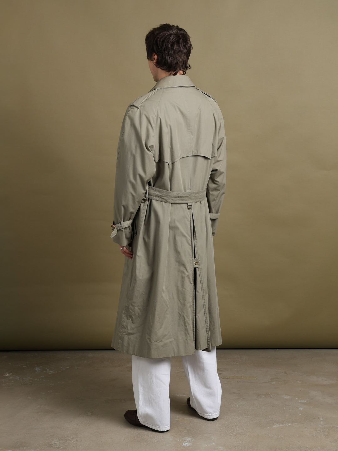 Aquascutum Trench Coat Green Men's L - detail 2