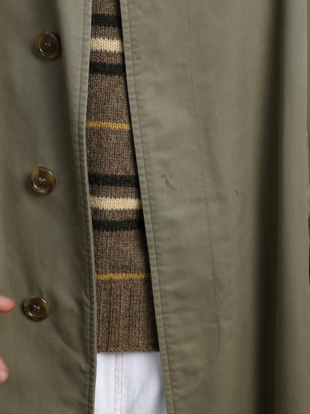 Burberrys Single Breasted Trench Coat Green Men's M - detail 2