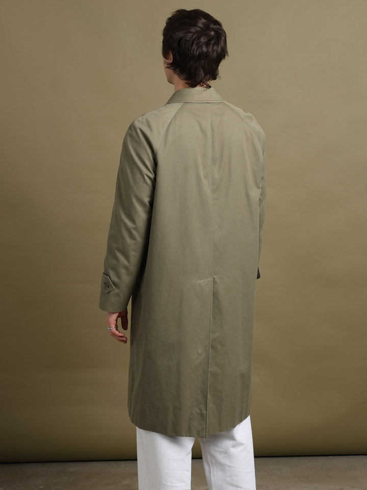 Burberrys Single Breasted Trench Coat Green Men's M - detail 4